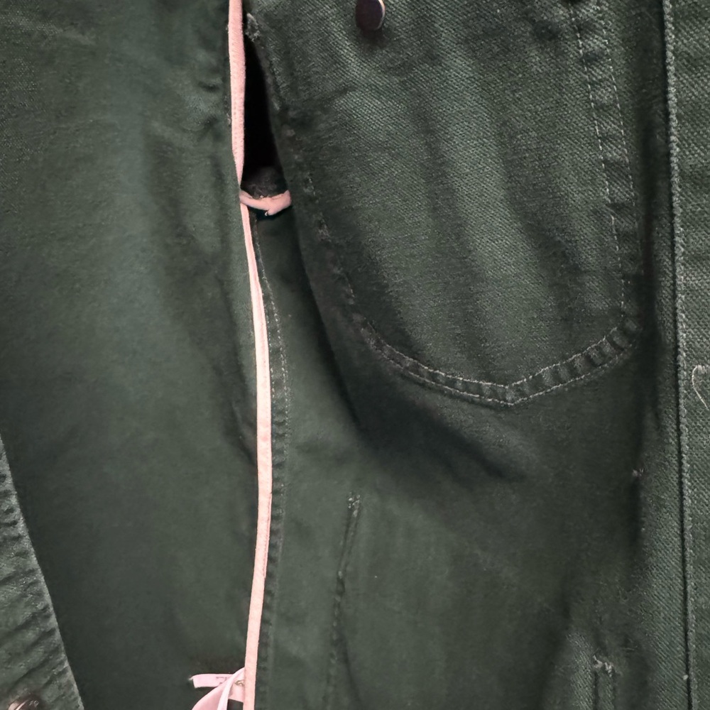 Wallace & Barnes Duck Canvas Utility Chore Jacket Green Mens medium J Crew Coat - Picture 10 of 15